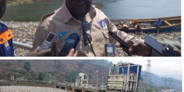 Bukavu : Les déchets charriés par les eaux de pluies et qui finissent leur course au barrage Ruzizi 1 risquent d’occasionner l’arrêt de toutes les machines de la centrale.(Dp SNEL)