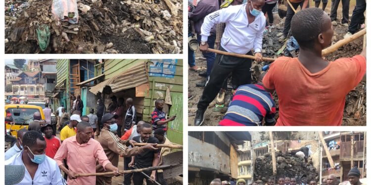 Bukavu : Le ministre  Didier kabi  sur le terrain, prêche d’exemple dans l’évacuation des immondices stockés à Irambo