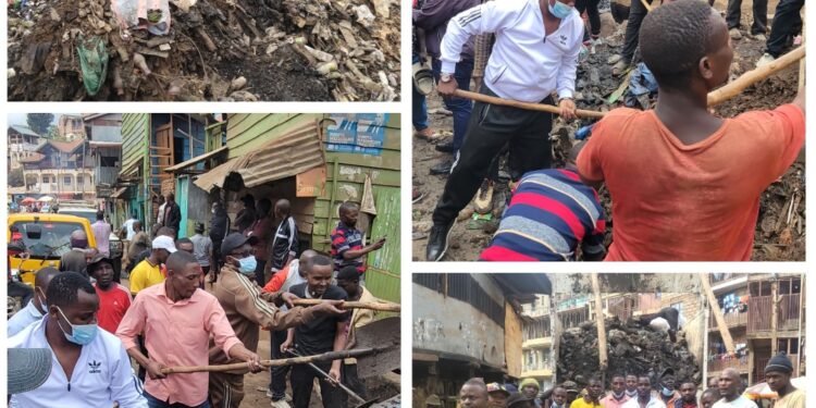 Bukavu : Le ministre  Didier kabi  sur le terrain, prêche d’exemple dans l’évacuation des immondices stockés à Irambo