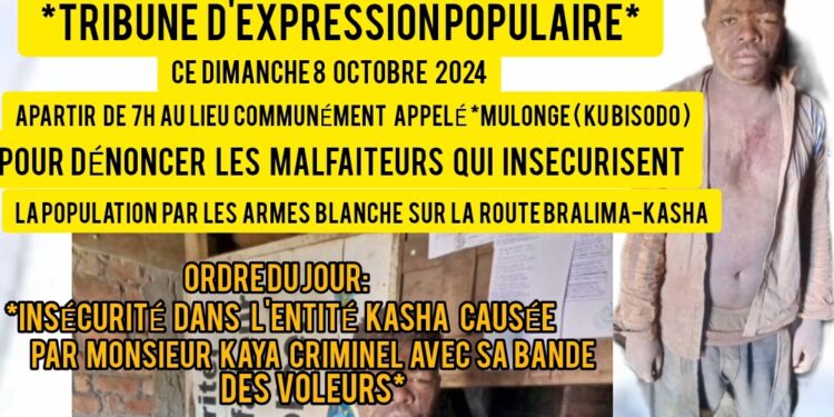 Bagira : La population de Cikonyi dans une tribune d’expression populaire ce dimanche pour échanger sur la situation sécuritaire dans cette partie