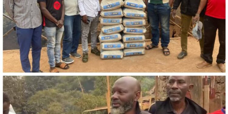 Bukavu : Avec un lot important de ciments, la fondation Patrick Baka wa Bana appuie les travaux de construction de deux ponts à Mulengeza 2