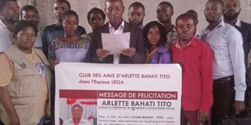 Sud kivu: Ce message de félicitation du club des Amis d’Arlette BAHATI dans l’espace LEGA/AFDC-A à Arlette Bahati Tito, nommé dans le gouvernement SUMINWA 2