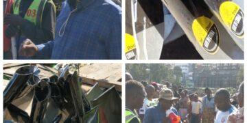 Bukavu : Le président du marché de libération, Urbain Tombola remet un lot important des bêches données par la commune de Kadutu aux rayons pour les travaux communautaires