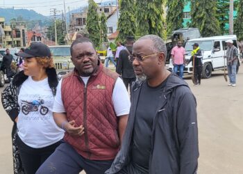 Bukavu : aux côtés du gouverneur, le maire Nicolas Kyalangalilwa remplace les anciens arbres du boulevard Patrice  Lumumba