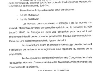 Bukavu : le dépotoir ELAKAT fermé, la Mairie oriente vers MUSIGIKO et BWIREMBE