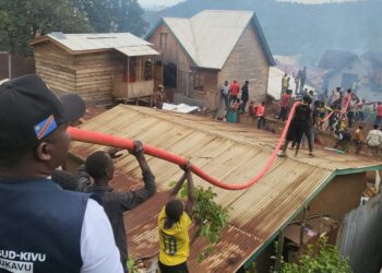 Mairie de Bukavu : intervention anti-incendie réussie à Panzi et début des travaux d’un pont à Kasali