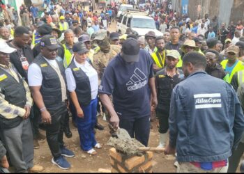 Bukavu/ Mairie: salongo à Vamaro et Edap/ISP, lancement des travaux de construction du bureau de Nkafu et du pont ISDR–Georges Defour