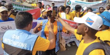 Sud kivu : A travers un défilé dans la ville de Bukavu, les organisations humanitaires ont réaffirmé ce dimanche leur engagement d&rsquo;accompagner le gouvernement Congolais dans la lutte contre la crise humanitaire