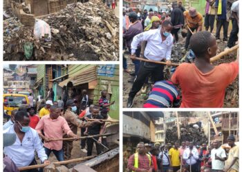 Bukavu : Le ministre Didier kabi sur le terrain, prêche d’exemple dans l’évacuation des immondices stockés à Irambo