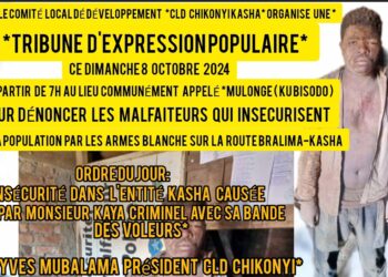 Bagira : La population de Cikonyi dans une tribune d&rsquo;expression populaire ce dimanche pour échanger sur la situation sécuritaire dans cette partie