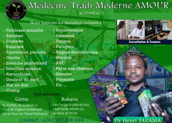 Bukavu : Médecine Tradi moderne AMOUR KICHEKO, ce cabinet qui est venu apporter des solutions à des nombreuses maladies