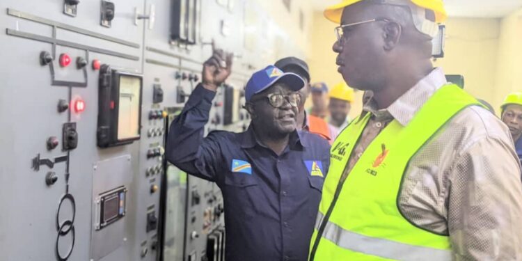Bukavu : Le vice-gouverneur de province sous l&rsquo;AFC/M23, Dunia Masumbuko remet en service le groupe № 4 de la centrale hydroélectrique Ruzizi 1, après 12 jours d&rsquo;arrêt pour des travaux d&rsquo;entretien