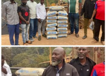 Bukavu : Avec un lot important de ciments, la fondation Patrick Baka wa Bana appuie les travaux de construction de deux ponts à Mulengeza 2