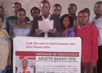 Sud kivu: Ce message de félicitation du club des Amis d’Arlette BAHATI dans l’espace LEGA/AFDC-A à Arlette Bahati Tito, nommé dans le gouvernement SUMINWA 2