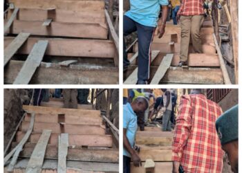 KADUTU : Me Byamungo Kazimiri salue l’évolution rapide des travaux d&rsquo;escaliers sur l’avenue Hôpital Général et réitère son engagement pour une commune propre.