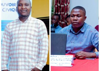 Bukavu : Le coordonnateur de la synergie des journalistes pour la bonne gouvernance au Sud-Kivu, Patrick Cishibanji et l&rsquo;adjoint Trésor Kyembwa remercient search for common ground après la formation de Bukavu  et Goma