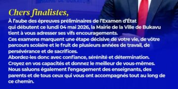 Bukavu : la mairie encourage les finalistes à la veille des épreuves préliminaires de l’Examen d’État