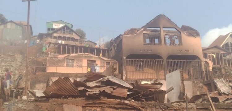 Bukavu : un nouvel incendie ravage le quartier Cahi, plus de 40 maisons réduites en cendres et plus de 100 familles sinistrées