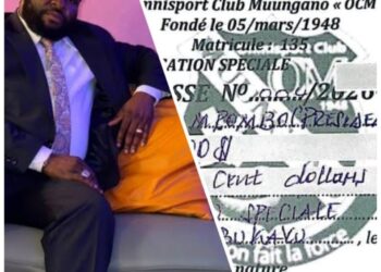 OC Muungano : le Conseil des Jeunes de l’Espace Lega, sous le leadership de Crispin Mpombo, apporte un appui financier au club emblématique